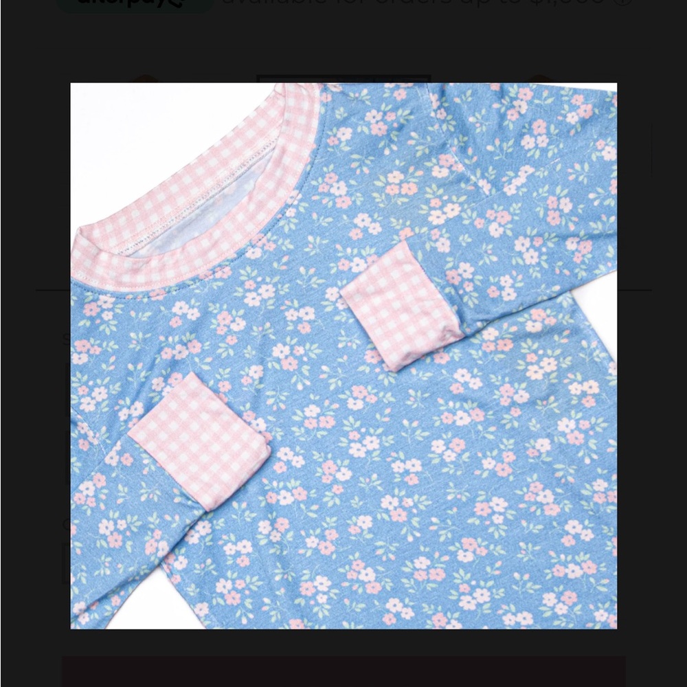 Stitchy Fish Grace Garden Bamboo PJs 18-24 month